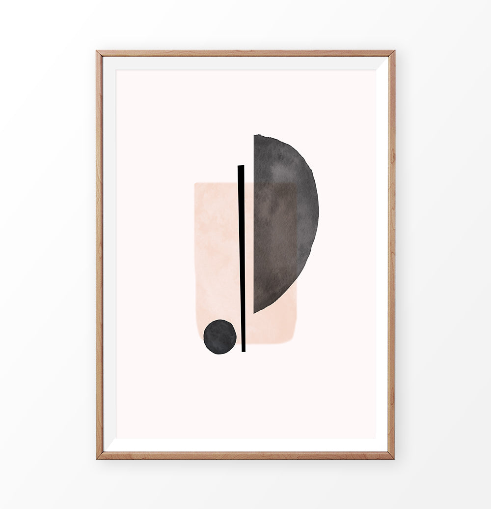 Abstract Minimalist Print, Neutral Soft Wall Art