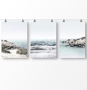 Coastal Beach Triptych