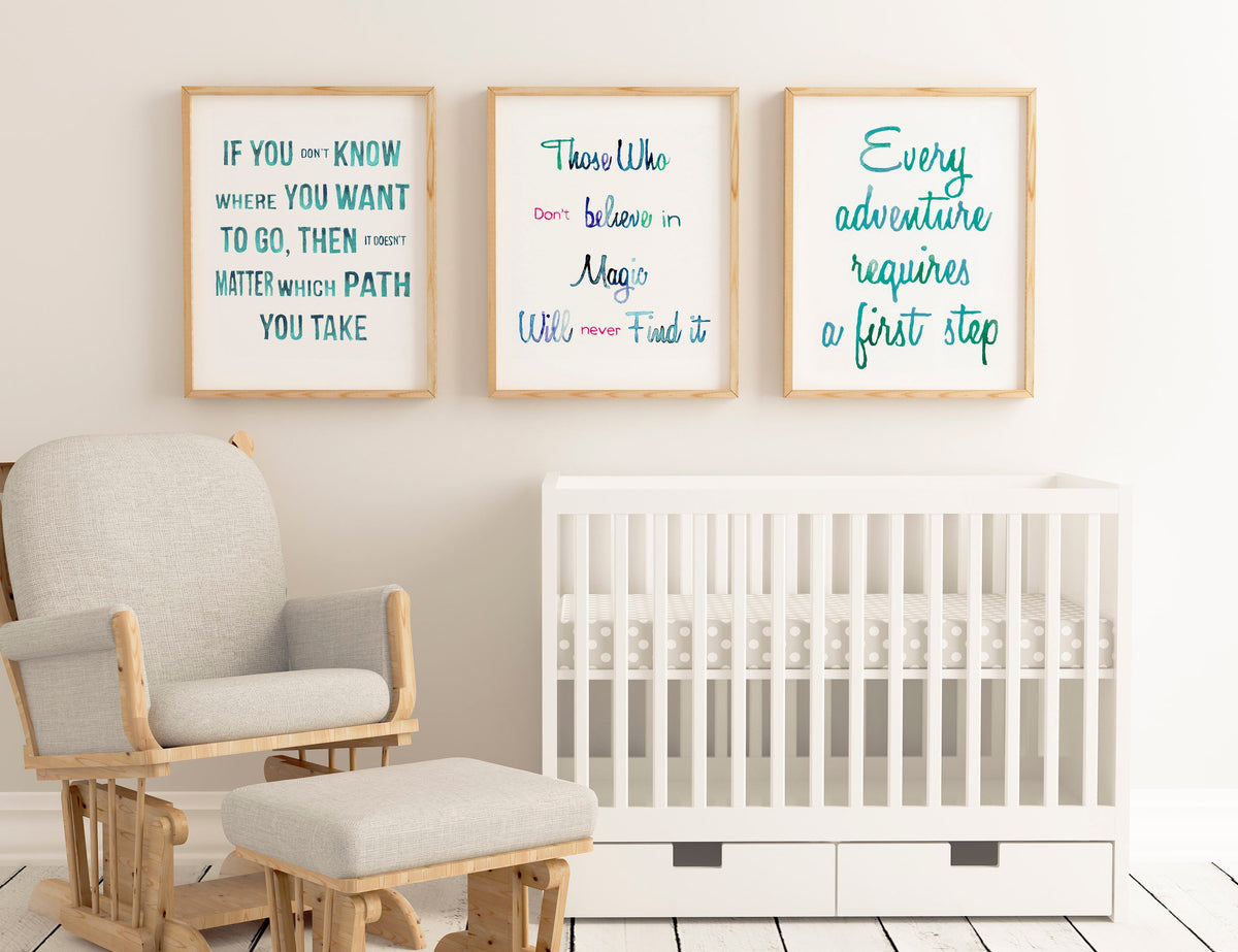 Adventure Quote Set of 3 Wall Art | Inspirational Quote – Seven Paper ...