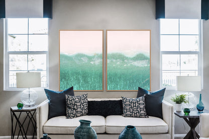 Aerial Ocean Turquoise Wave Set of 2 Prints
