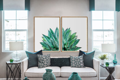 Succulent Print Set of 2 Botanical Cactus Wall Art
