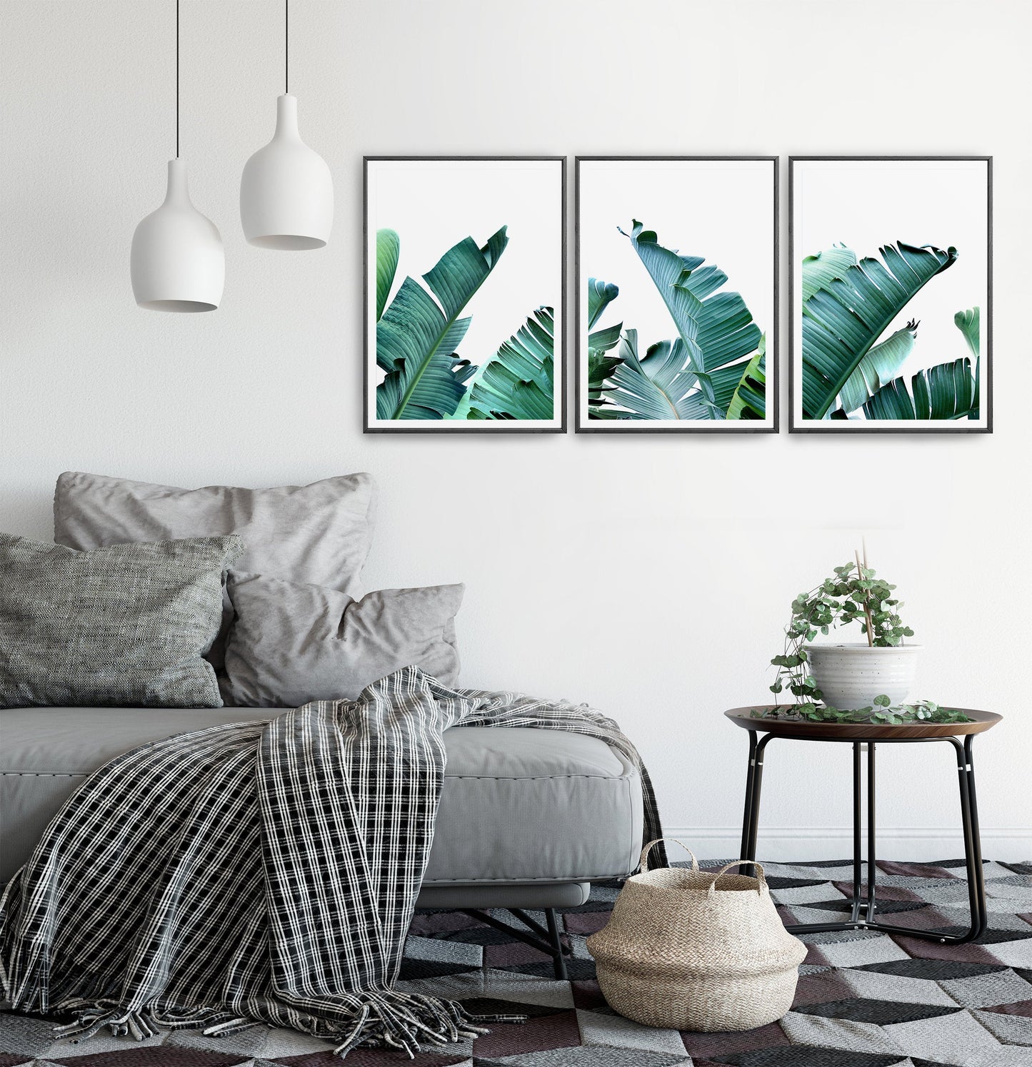 Green Banana Leaf Set of 3 Botanical Prints