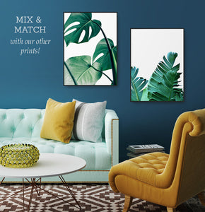 Monstera Green Leaves Set of 3 Deliciosa Prints