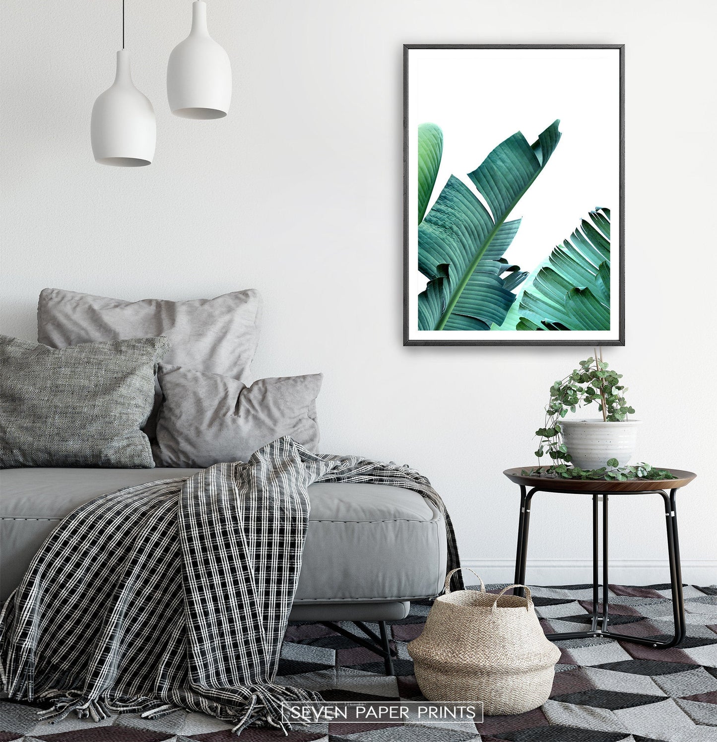 Green Banana Leaf Set of 3 Botanical Prints