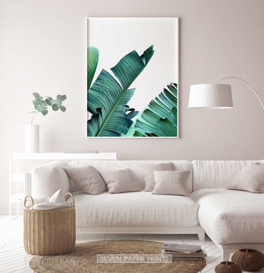 Green Banana Leaf Set of 3 Botanical Prints