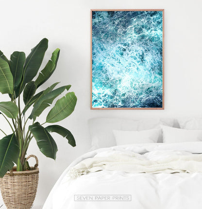 Ocean Waves 3 Piece Wall Art with Splashing Coastal Water