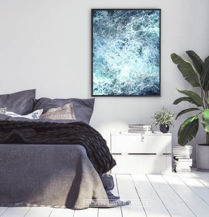 Ocean Waves 3 Piece Wall Art with Splashing Coastal Water