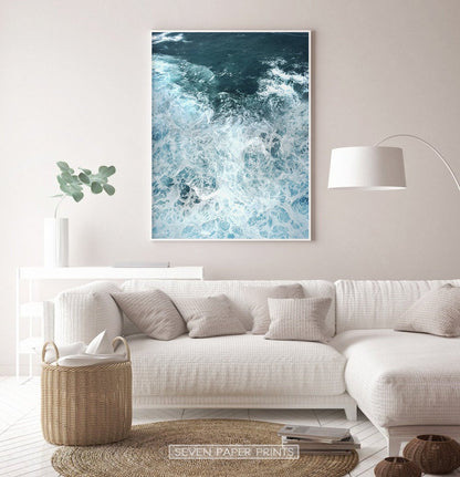 Ocean Waves 3 Piece Wall Art with Splashing Coastal Water