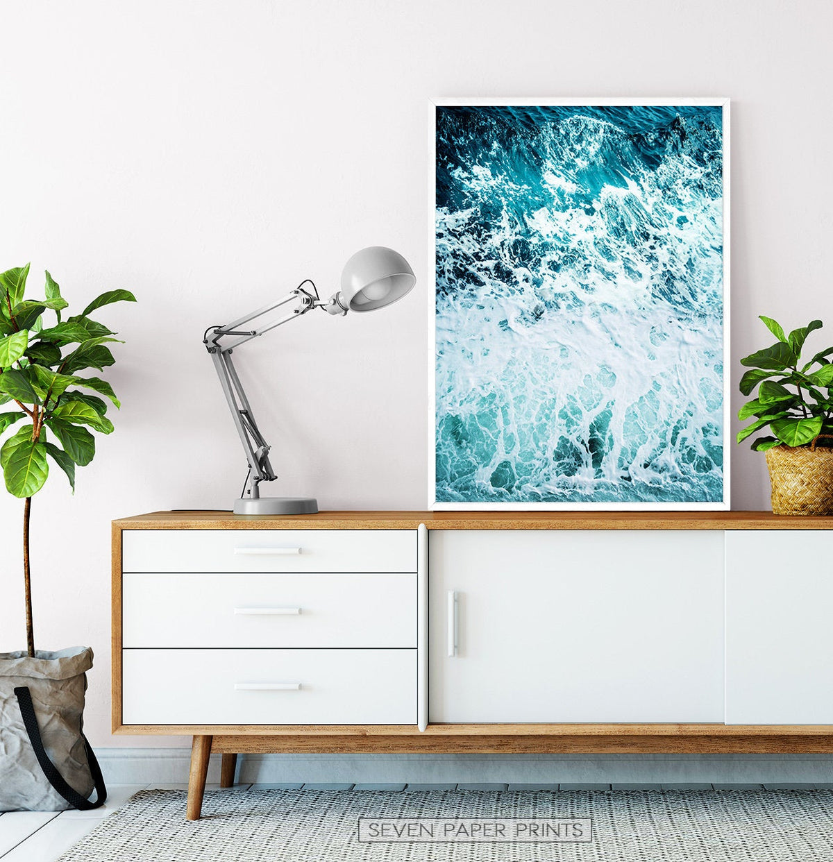 Ocean Waves 3 Piece Wall Art with Splashing Coastal Water