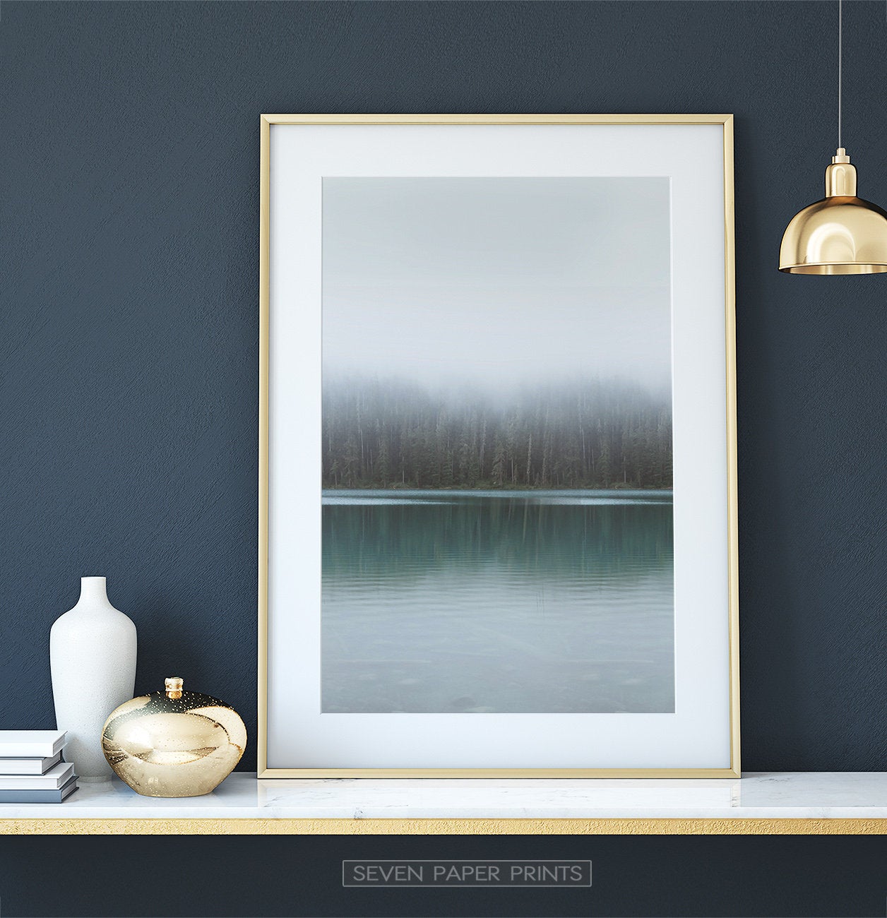 Mountain Lake House Decor Set of 6 Prints