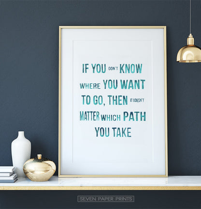 Alice in Wonderland Quotes Three Piece Wall Art