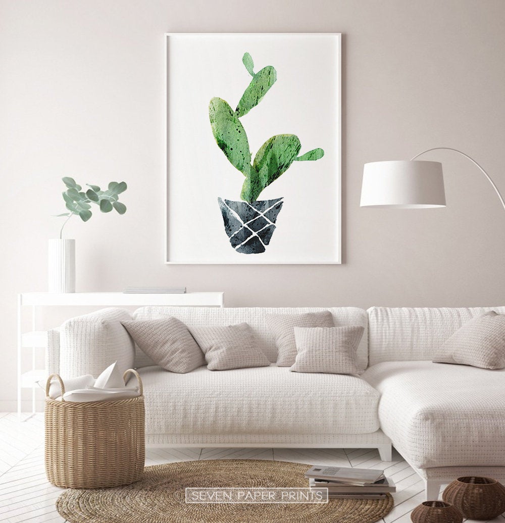 Cactus Wall Art Set of 3 Prints for Nursery