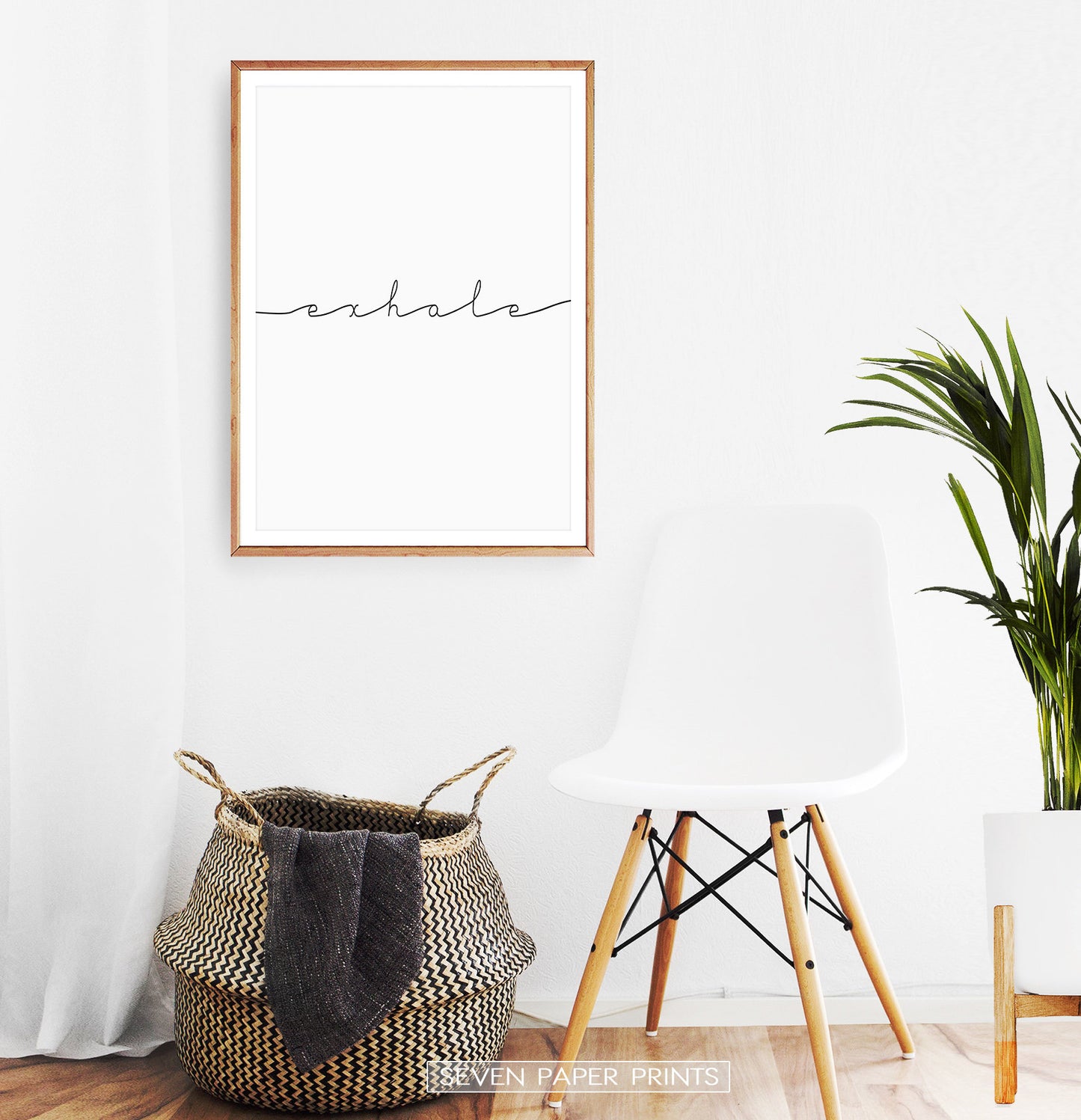 Inhale Exhale Set of 2 Inspirational Quote Text Prints