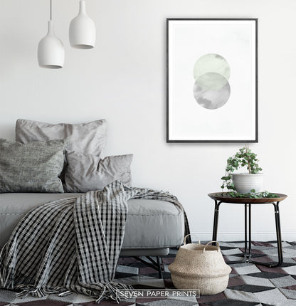 Full Moon Nordic Abstract Circle Wall Art