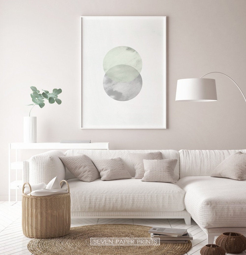 Full Moon Nordic Abstract Circle Wall Art