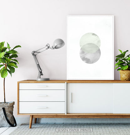 Full Moon Nordic Abstract Circle Wall Art