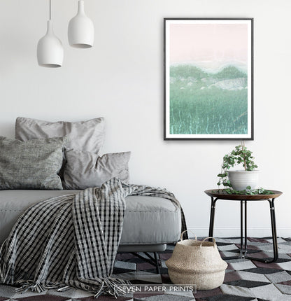 Aerial Ocean Turquoise Wave Set of 2 Prints