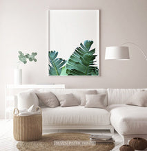 Load image into Gallery viewer, Green Banana Leaf Set of 2 Tropical Decor Prints
