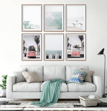 Load image into Gallery viewer, California Beach Art Set of 6 Coastal Prints
