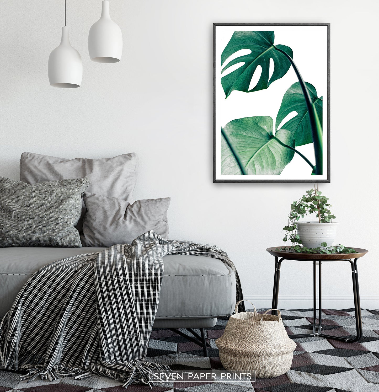 Monstera Green Leaves Set of 3 Deliciosa Prints