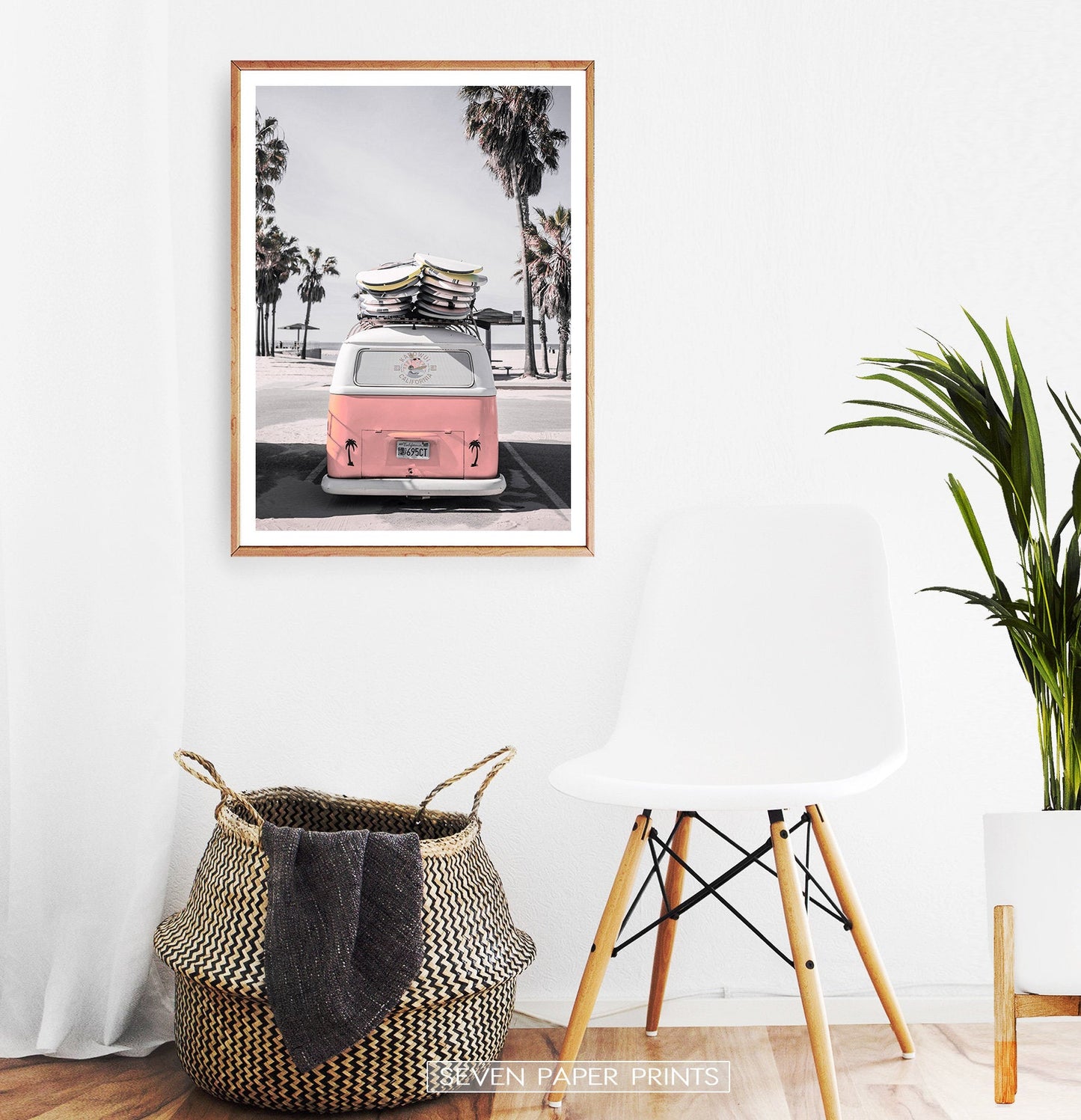 California Beach Art Set of 6 Coastal Prints
