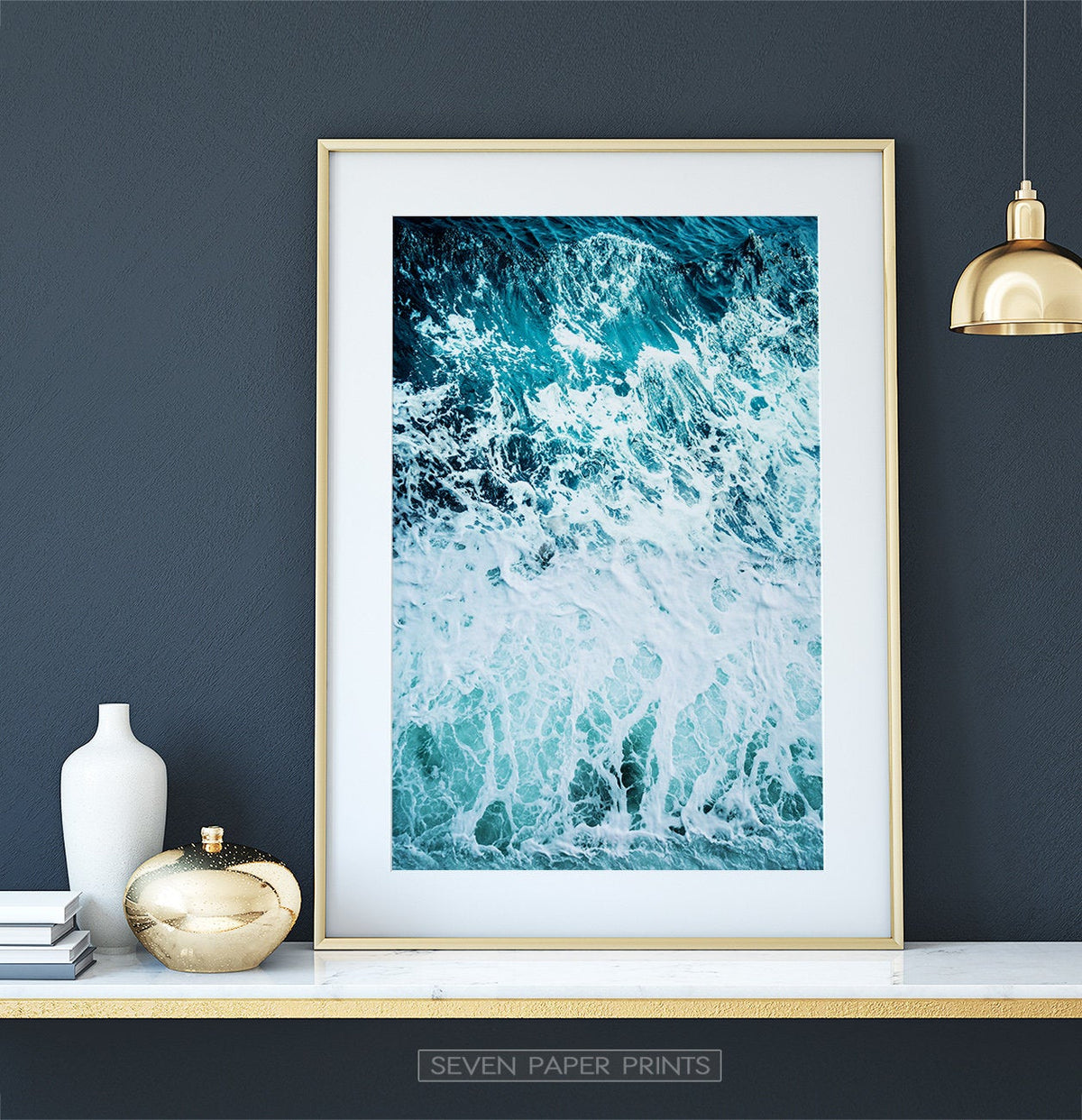 Ocean Waves 3 Piece Wall Art with Splashing Coastal Water