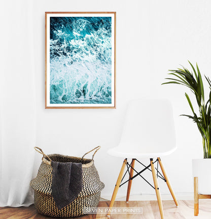 Ocean Waves 3 Piece Wall Art with Splashing Coastal Water