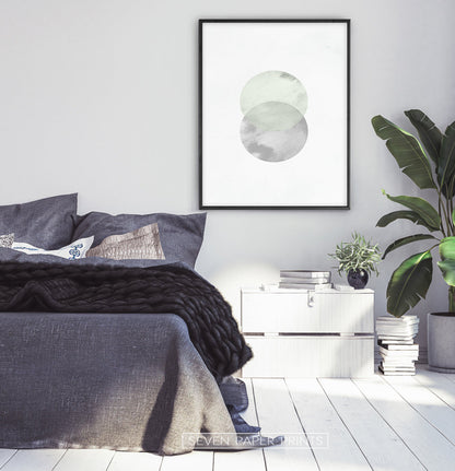 Full Moon Nordic Abstract Circle Wall Art