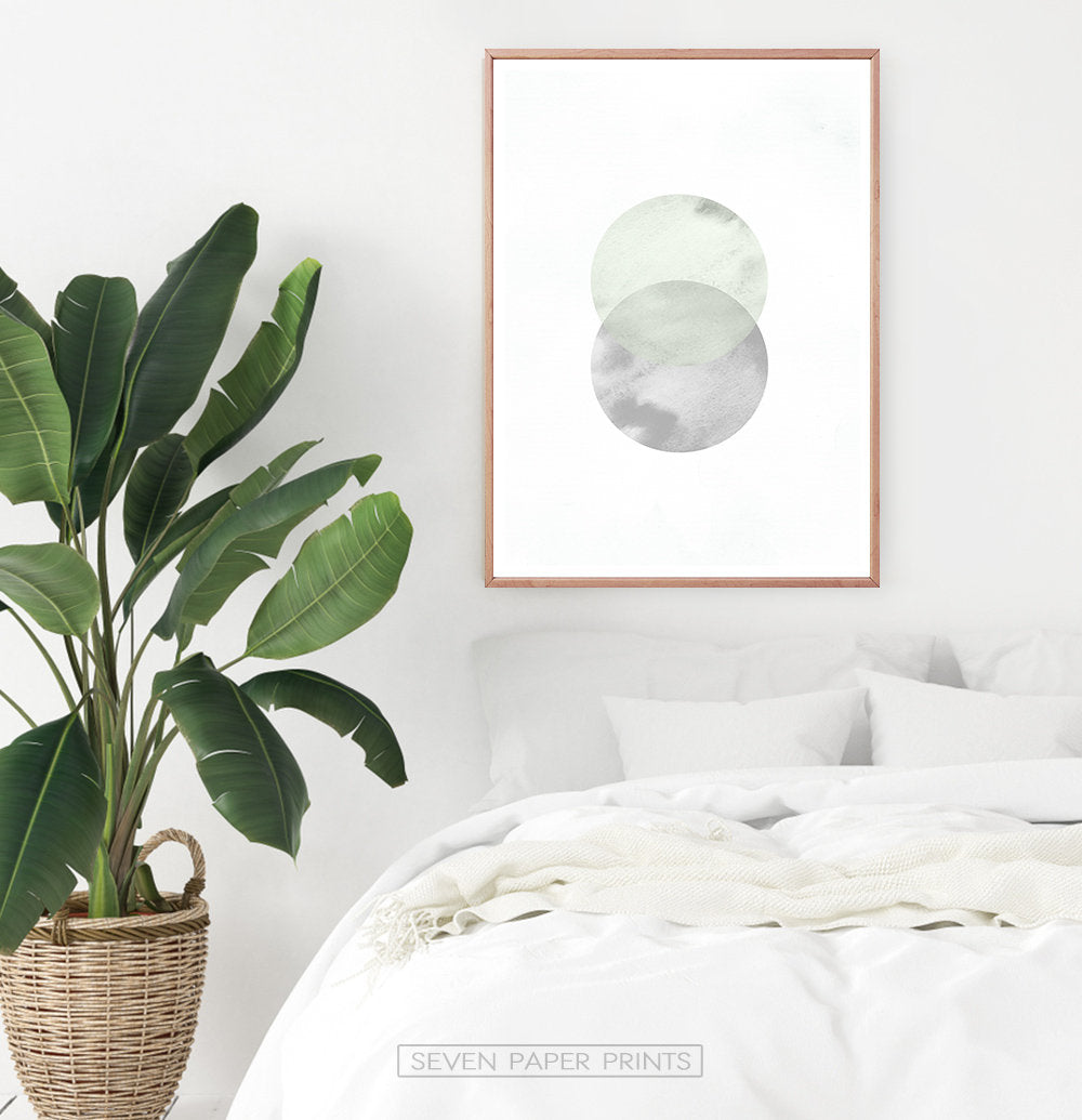 Full Moon Nordic Abstract Circle Wall Art