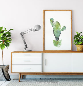 Cactus Watercolor Set of 3 Botanical Wall Art