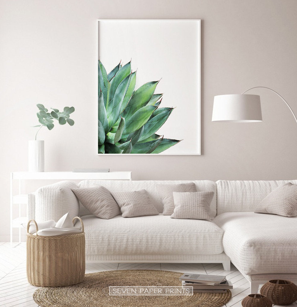 Succulent Print Set of 2 Botanical Cactus Wall Art