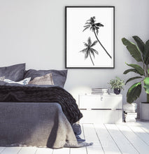 Load image into Gallery viewer, Black and White Palm Trees Wall Art Print

