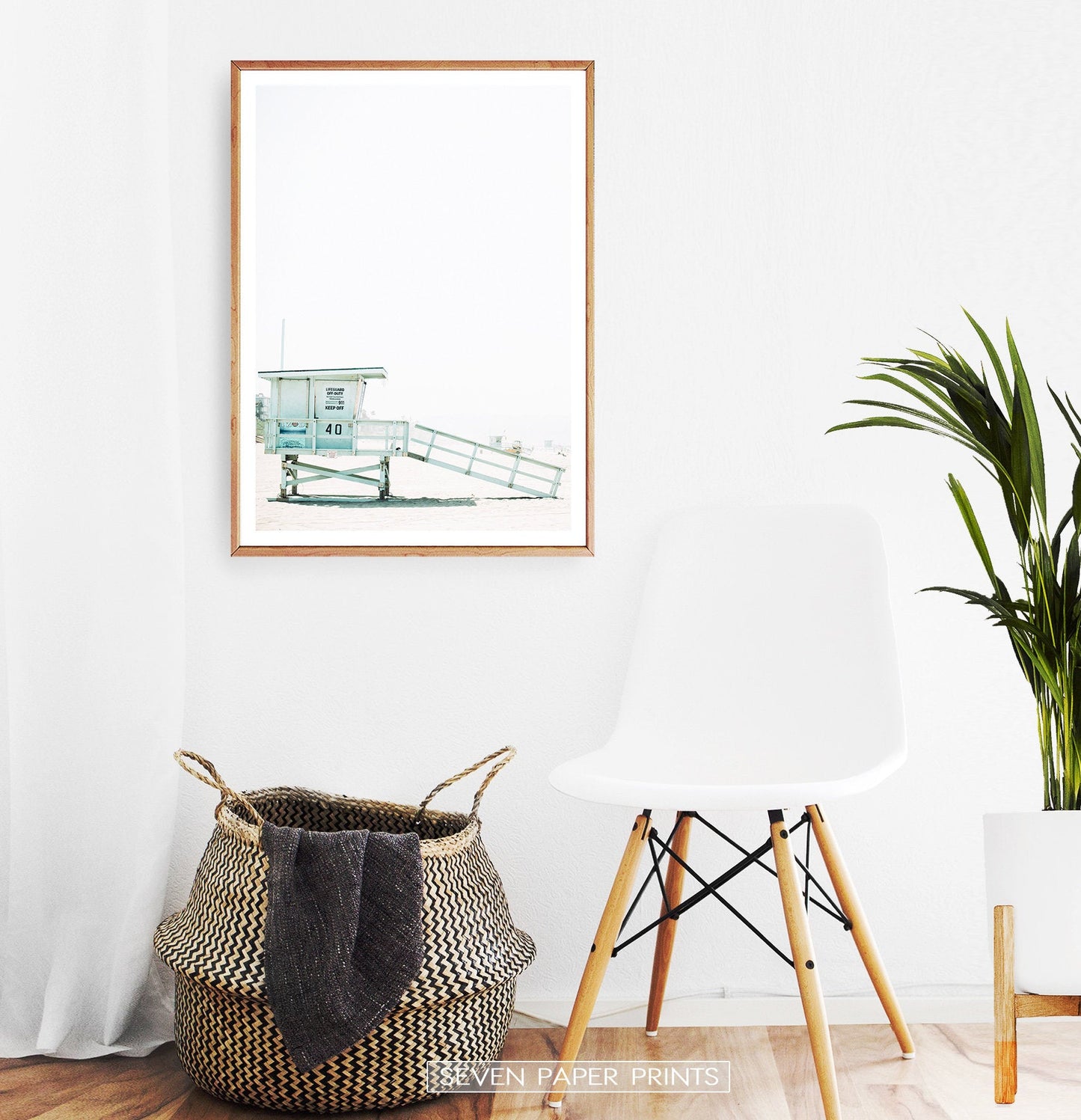 Lifeguard Tower Beach Wall Print