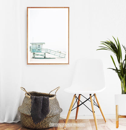 Lifeguard Tower Beach Wall Print