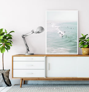 Ocean Waves Surfing Wall Art Print