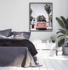 Tropical Bedroom Wall Art Decor Ideas with travel bus