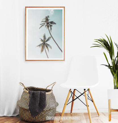 Coastal Palm Trees Summer Beach Wall Art