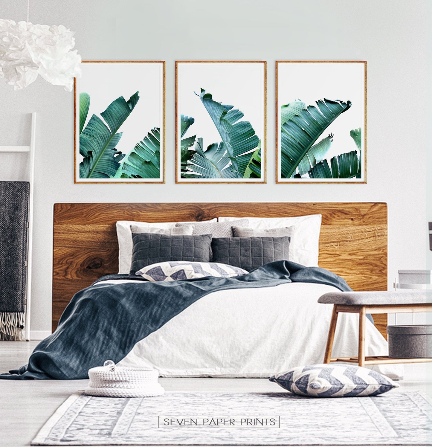 Green Banana Leaf Set of 3 Botanical Prints