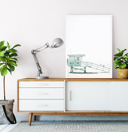 Lifeguard Tower Beach Wall Print
