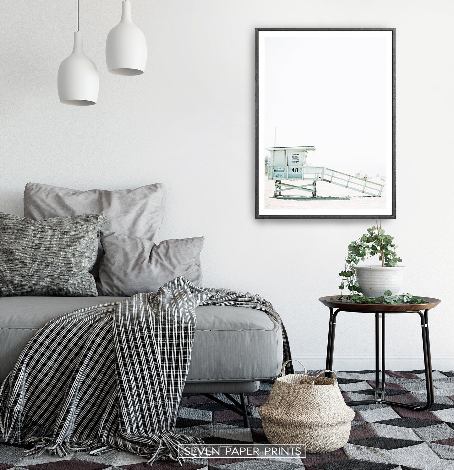 Lifeguard Tower Beach Wall Print
