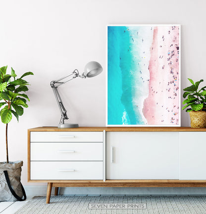 Coastal Pink Wall Art Set of 3 Prints
