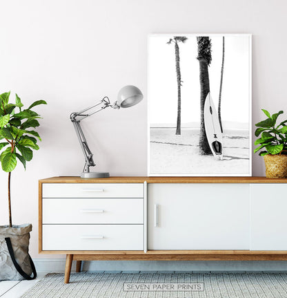 Black and White Surfing Wall Art Set of 3 Prints