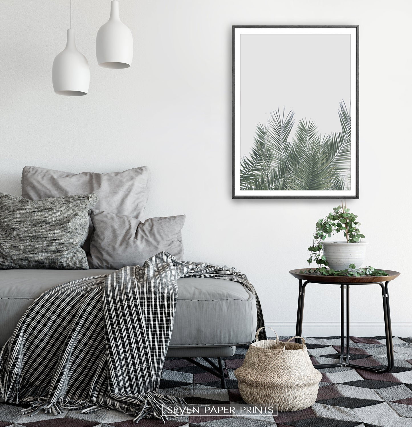 Palm Tree Wall Art Set of 3 Pastel Coastal Prints
