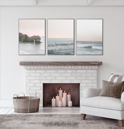 Ocean Waves Wall Art Set of 3 Prints