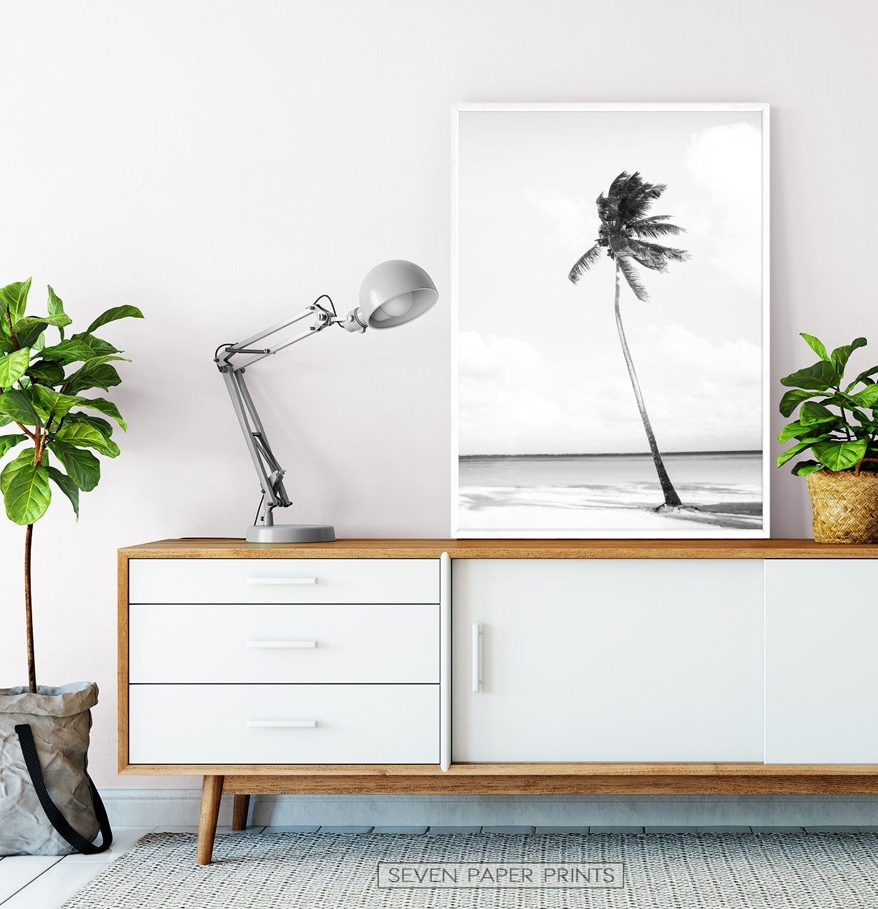Black And White Palm Wall Art