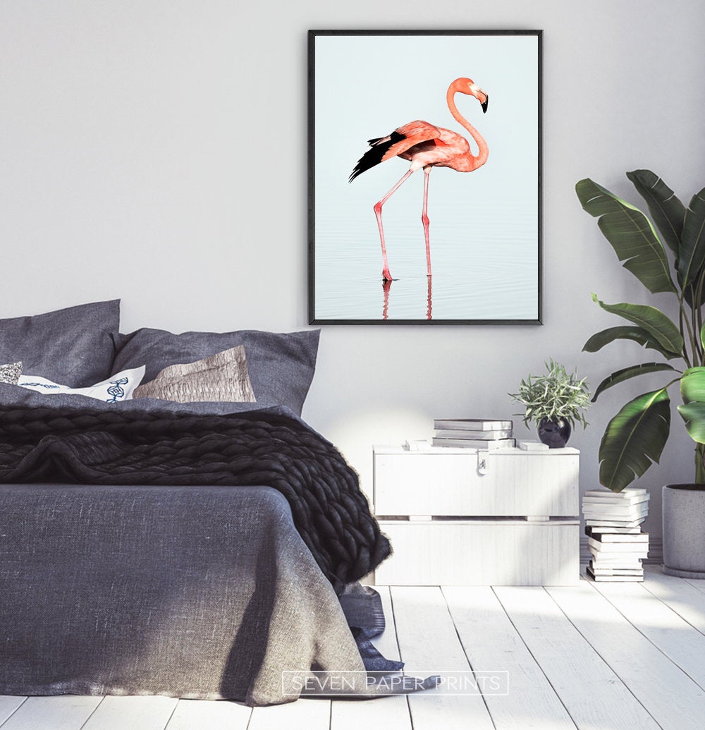 Pink Flamingo Modern Wall Art