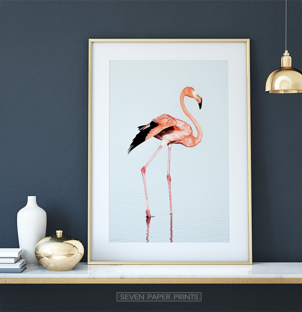 Pink Flamingo Modern Wall Art