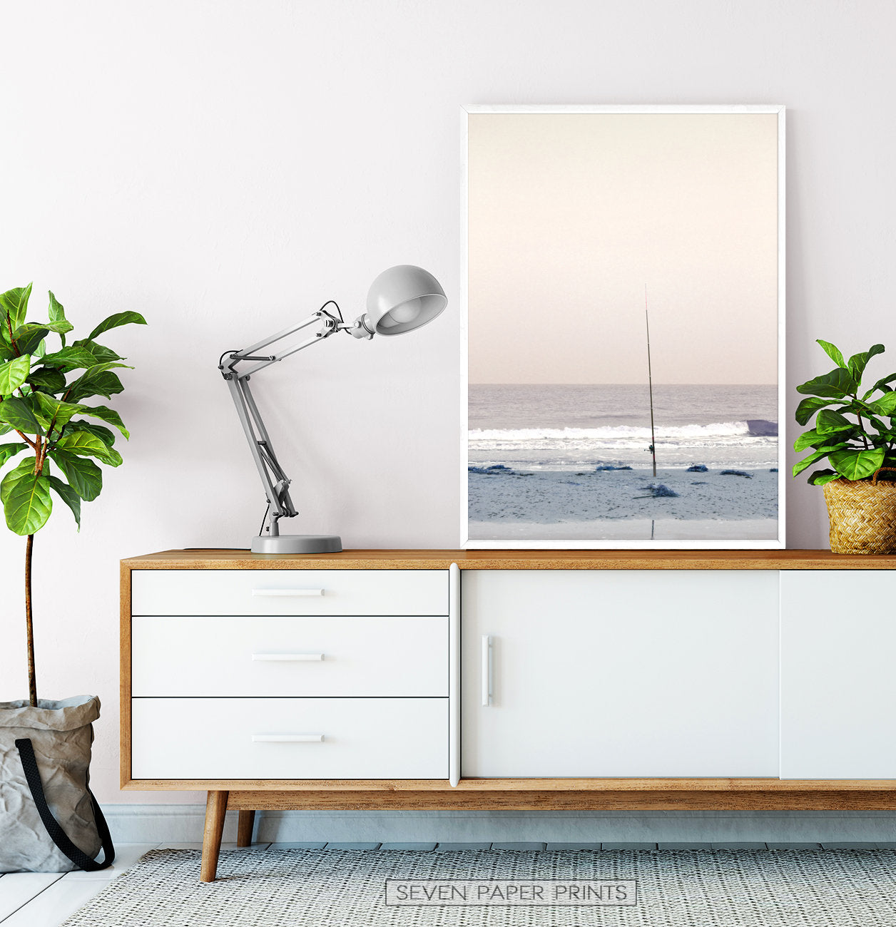 Coastal Fishing Pastel Wall Art