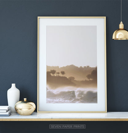 Sunset Ocean Wave Wall Art Print Set of 2
