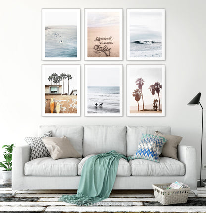 Ocean Surfing Decor 6 Piece Wall Art